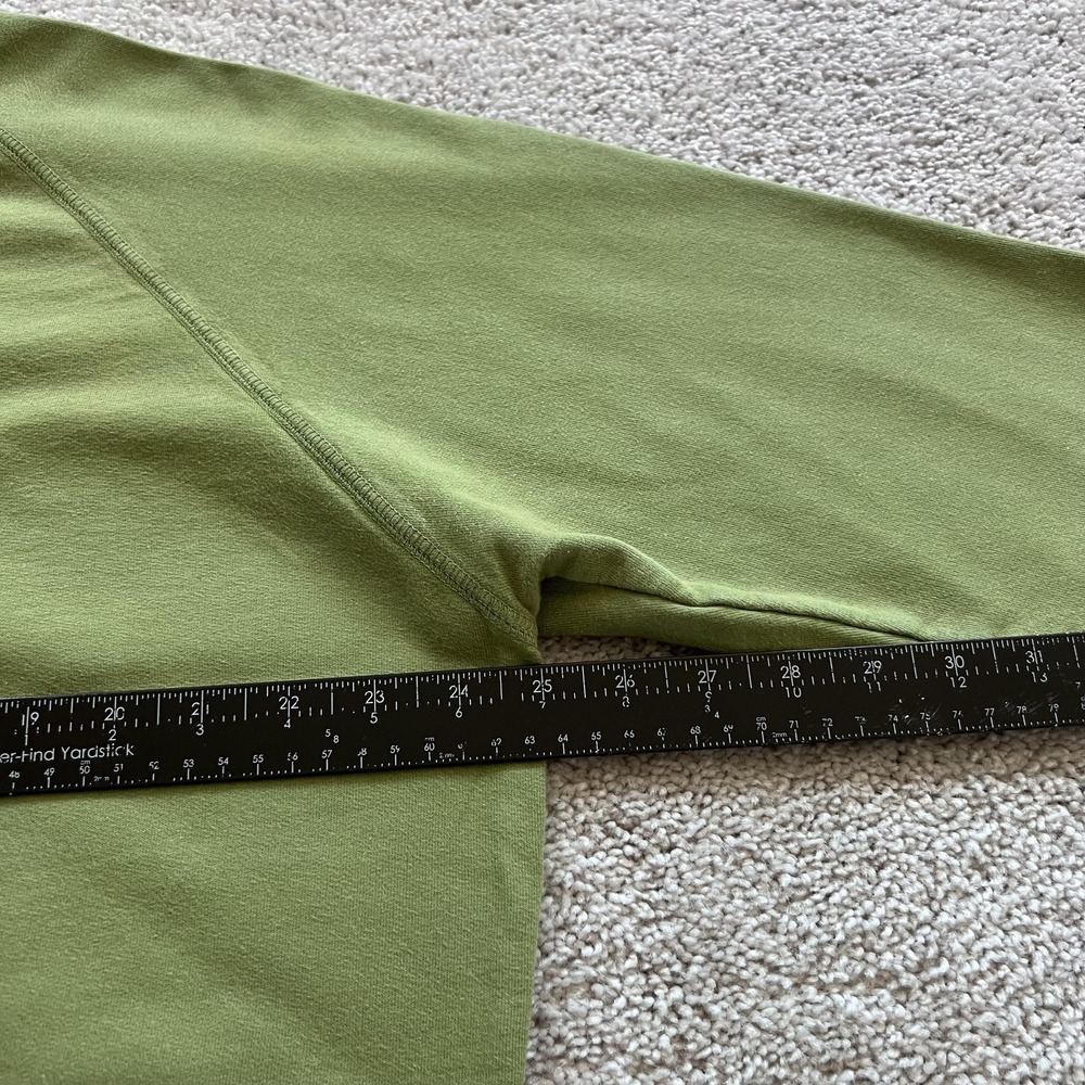 Clare V Tiger Graphic Sweatshirt Womens XL Green Terry Raglan Crewneck Pullover - Picture 11 of 15